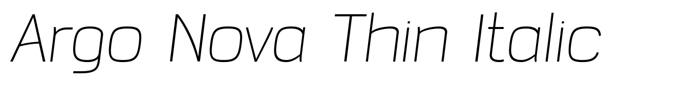 Argo Nova Thin Italic